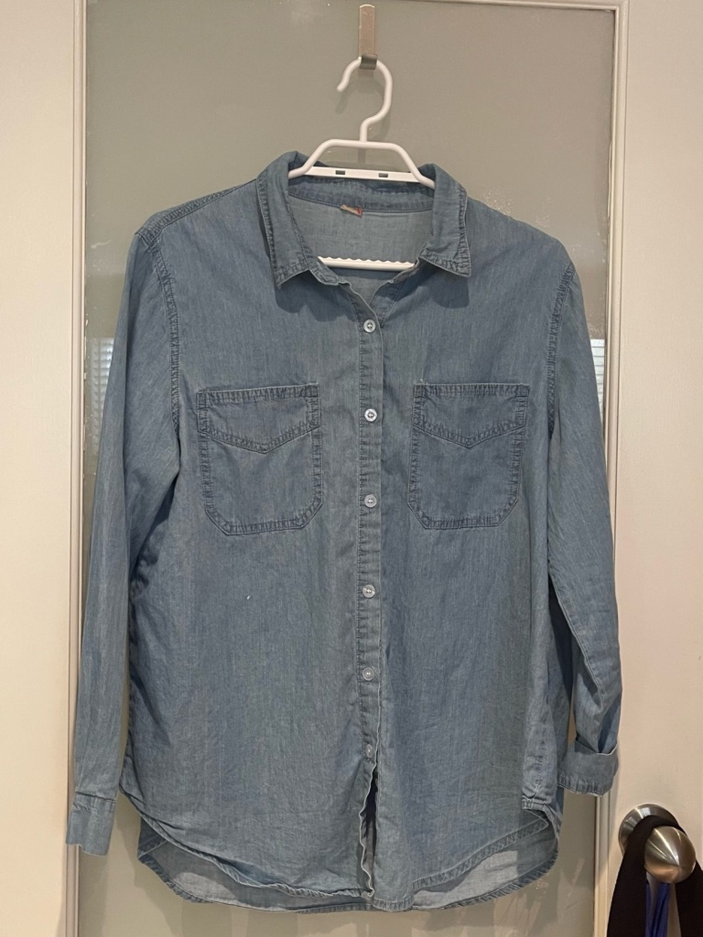 Lightwash Denim Button-Up Shirt